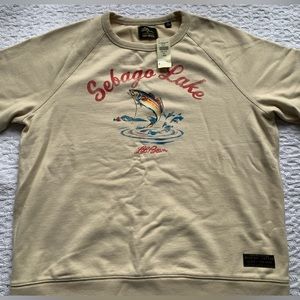 Todd Snyder Cream Sweatshirt with Multicolor Fishing Graphic